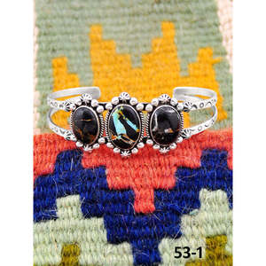 Southwest Handmade Black Jack Turquoise Sterling <b>Silver</b> Fashion <b>Cuff</b> <b>Bracelet</b> Elegant Black Jack Turquoise <b>Silver</b> <b>Cuff</b> for Women - Product Image 3