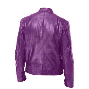 Chaqueta de cuero de piel de vaca personalizable para hombre 2025 colección de invierno hecha en Pakistán producto al por mayor - Product Image 4