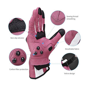 Guantes de Motocicleta de Cuero Genuino, Impermeables, Resistentes al Viento, de Invierno, Talla Grande, Unisex, Personalizables, Ropa Deportiva para Carreras de Motociclismo - Product Image 3