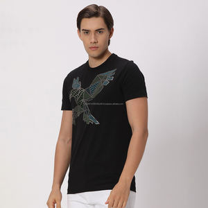 T-shirt homme en coton 100% tricoté, coupe ample, épaules tombantes, grande taille, qualité supérieure, avec logo personnalisé Fit2Fight. - Product Image 3
