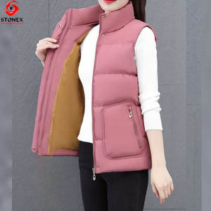 Chaleco Acolchado de Punto Ecológico para Mujer, con Capucha, Cierre de Cremallera, Diseño Cortavientos y Bolsillo - Product Image 5