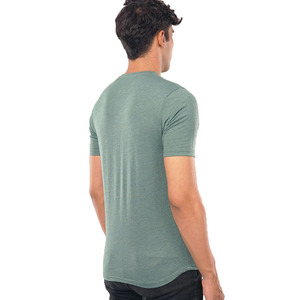 New Style Summer 100% Cotton Casual <b>Turtleneck</b> Solid for <b>Men</b> Short Sleeve Breathable Quick Dry Canvas Front Logo T-shirts - Product Image 4