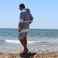 Toalla de Playa de Algodón Turco Uraz Otantic Modelo 001, Color Gris Diamante, para Mujer y Hombre, con Patrón Tejido, para Uso Diario, Viajes, Gimnasio, Baño
