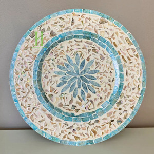 Hot Selling Bohemian Style Mother of Pearl Decals Round <b>Bamboo</b> Eco-Friendly <b>Placemats</b> for Dinner Parties Handmade in Vietnam - Product Image 6