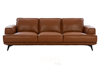 Luxuriöses Modernes Echtleder-Sofa-Set mit Langlebiger Komfortabler Polsterung, Kissenrücken, Holzbeinen und Geraden Armlehnen für Hotel und Villa