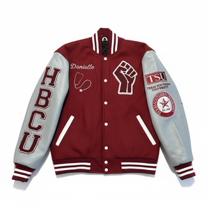 Moda lana-Blend Letterman chaqueta Unisex estilo retro parches personalizados pedidos al por mayor - Product Image 3