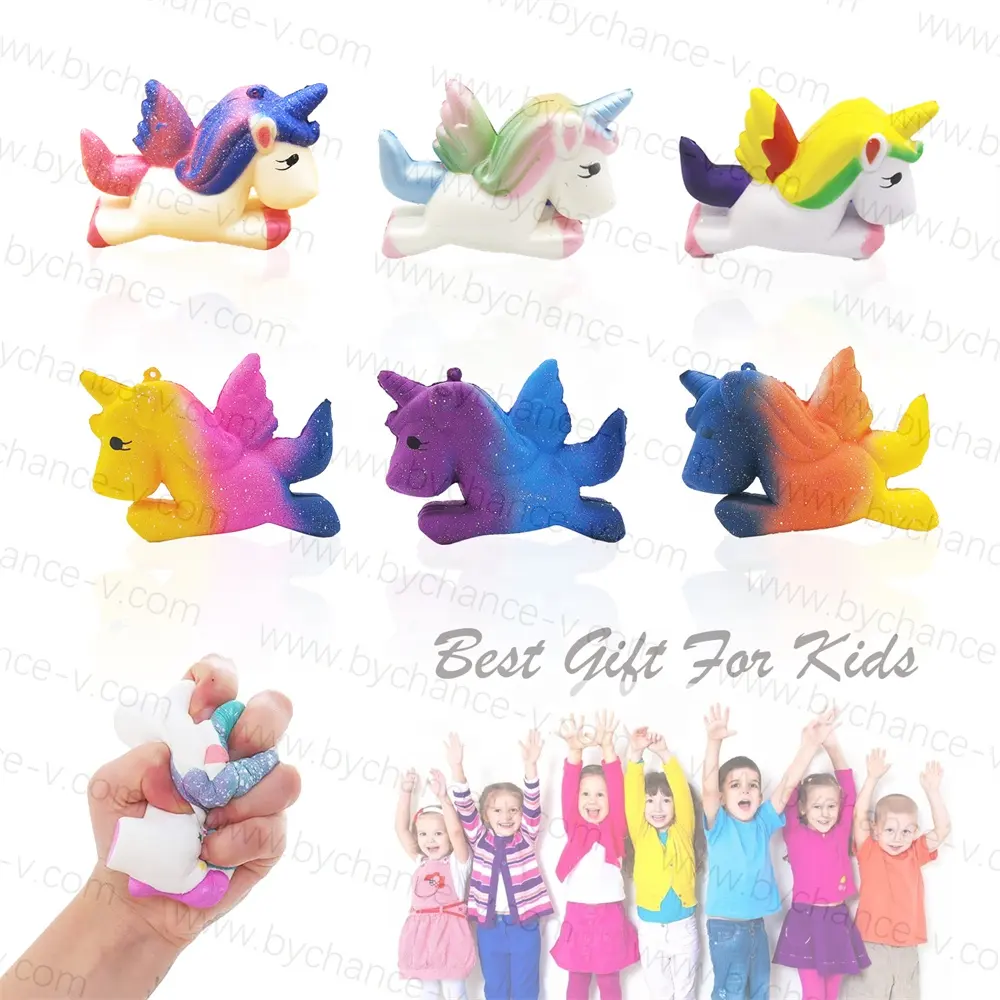kids party favors popular hot toy squeeze squishy colorful unicorn for young girls birthday party inexpensive idea gift