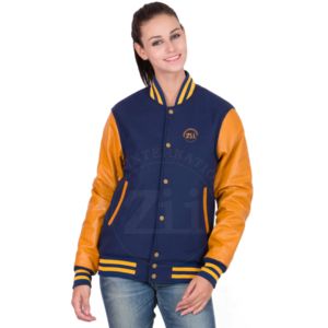 Veste Letterman Varsity de baseball noire personnalisée en gros pour hommes femmes hiver coupe-vent imperméable peau de vache manches grande taille - Product Image 5
