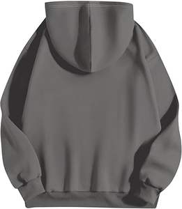 Sudaderas con capucha informales de invierno para hombre Color sólido 100% algodón Ecológico Transpirable Regular Fit Diseño de bolsillo - Product Image 1