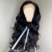 Perruques de Cheveux Humains Body Wave 13x4 à Livraison Immédiate, Dentelle Frontale Transparente pour Femmes Noires, Densité 150%