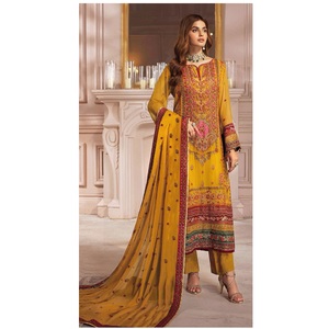Atractivo Georgette Pakistani Salwar Kameez con bordado pesado secuencia trabajo elegante traje de La India para fiesta boda desgaste - Product Image 1