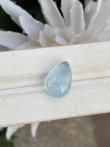 Color superior brillante aguamarina 6,73 quilates forma de pera cabujón piedra preciosa suelta Natural para la fabricación de joyas buena forma de cuenta de brillo - Product Image 3