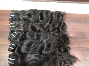 100% Raw Unprocessed Indian Temple Máquina de calidad premium Trama doble Ondulado natural Extensión de cabello de un solo donante Proveedor de cabello - Product Image 3