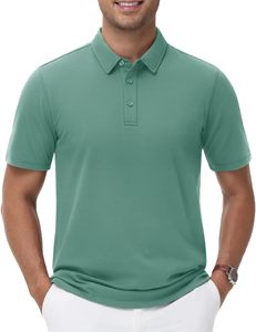 T-shirt personnalisé OEM coupe régulière polo de golf à manches courtes en coton uni vierge t-shirt polo - Product Image 3