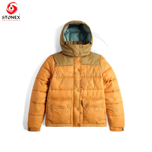 แจ็คเก็ตพัฟเฟอร์บุหนาแบบมีฮู้ดสีดำสำหรับผู้ชายรุ่นใหม่ปี 2026 ผ้าวินเทอร์เนื้อเงา กันลมและหนาว - Product Image 2