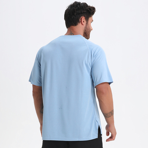 เสื้อออกกำลังกายสำหรับผู้ชาย13สีพื้นแขนสั้นพิมพ์ลายไซส์ใหญ่พิเศษใส่สบายผิวแห้งเร็ว180กรัมสำหรับฤดูร้อน - Product Image 5