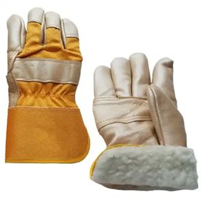Guantes DE SEGURIDAD Canadian Rigger, guantes de trabajo de cuero de vaca con forro de piel, protección de manos industrial resistente al frío - Product Image 1