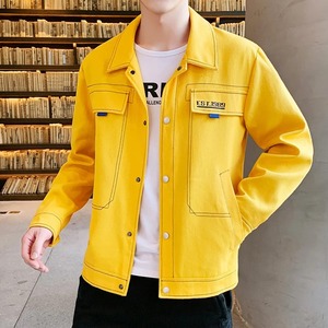 Men's Retro Hip Hop Leather Jacket Street Fashion Windbreaker Biker Coat with PU Letter Embroidery Black White Green Canvas - Product Image 5