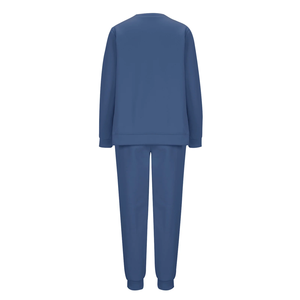 Ensemble sweatshirts et pantalons de survêtement pour femmes coupe ajustée de couleur violette ensemble de sweatshirts et pantalons de saison d'hiver à la mode - Product Image 6