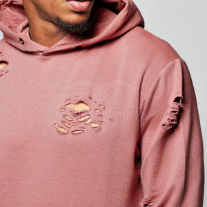 2024 Pakistán hizo sudaderas con capucha desgastadas de alta calidad para hombres colección de invierno poliéster/algodón con capucha liso teñido precio al por mayor - Product Image 4