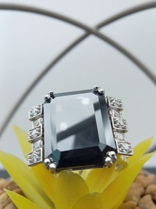 <b>Black</b> Lab Grown 1.5ct Baguette Cut Diamond Solitaire <b>Ring</b> Classic Engagement Wedding for <b>Women</b> 14k 18k Gold GIA IGI Certified - Product Image 5