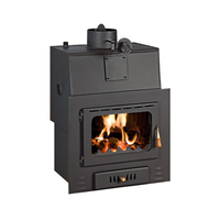 Poêles à bois en acier à haute efficacité, inserts de foyer 27KW, design moderne, pour maison, hôtel, villa PRITY M W22, garantie 2 ans