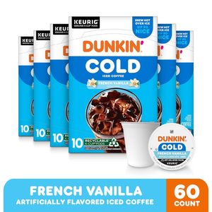 Café Frío con Sabor a Vainilla Francesa Dunkin', 60 Cápsulas Keurig K-Cup - Product Image 6