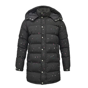 À la mode hommes longue doudoune avec fermeture à glissière complète vêtements d'extérieur d'hiver classique hommes longue doudoune - Product Image 1