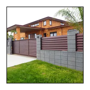 KS METAL Valla de aluminio decorativa para exteriores, láminas de persiana horizontales, paneles de VALLA DE PRIVACIDAD DE METAL, valla de jardín para exteriores