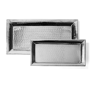 Bandeja de servicio de aluminio, mango de latón dorado, forma de huevo, bandeja de servicio de cena de grado alimenticio de aluminio - Product Image 2