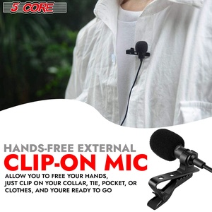5 Core <b>Microphone</b> Professional Lavalier Mic Wearable Omnidirectional <b>Condenser</b> 3.5mm Body Microfono - Product Image 6