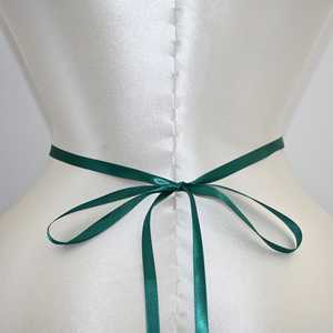 Bridella BS142KL <b>Wedding</b> <b>Belt</b> Green with Rhinestone Embellishment Adjustable Fit for Proms & Formal Events - Product Image 5