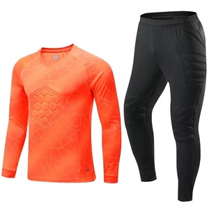2025 Men Kid Soccer Goalkeeper Uniform Protective <b>Sponge</b> Long Sleeve Football Training Goalkeeper Top Soccer Jersey Pants Custom - Product Image 3