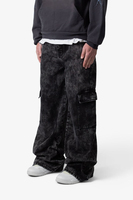 Veste en cuir de vachette de qualité supérieure, toile imperméable, noire, hiver, unisexe, coupe décontractée avec jambes larges et poches surdimensionnées