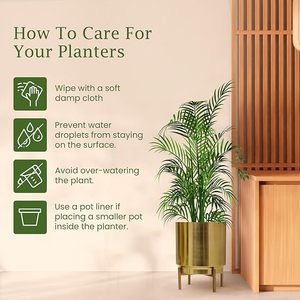 Mini jardineras de metal de moda para jardín y hogar, eleve su espacio con diseños elegantes para balcón y uso en el suelo de la sala de estar - Product Image 5