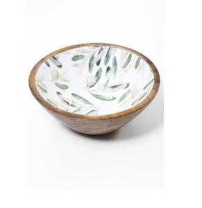 Bol en bois d'acacia de vente chaude avec le produit personnalisable de revêtement d'émail maison jardin cuisine vaisselle de table - Product Image 1