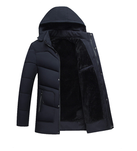 Bestar Custom Eco-Friendly Hooded Solid Color Parka <b>Jacket</b> Thick Cotton Canvas Winter Wear Men Large Size <b>Fleece</b> <b>Lining</b> Outdoor - Product Image 4