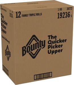 Toallas de Papel Bounty Quick-Size, Blancas, 12 Rollos Triples Familiares = 40 Rollos Regulares - Product Image 5