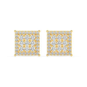 Boucles d'oreilles de luxe en diamant 14K Hip Hop VVS Moissanite en argent sterling 925 pour femme - Product Image 3