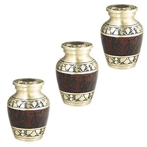 Urnas de recuerdo azules personalizadas, urnas de cremación pequeñas de Metal con estuche de terciopelo azul para cenizas humanas, suministros funerarios - Product Image 5