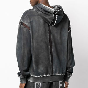 เสื้อฮู้ดดี้ผู้ชายดีไซน์ทันสมัย สไตล์วินเทจ สำหรับฤดูหนาว คุณภาพดี สีพื้น ราคาขายส่ง - Product Image 4