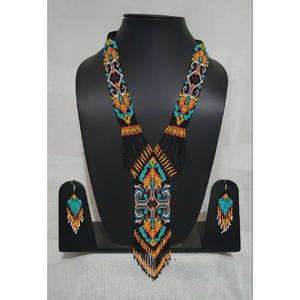 Collar con patrón de paz para mujer de estilo bohemio, conjunto de joyería de boda para fiestas de compromiso, regalos de aniversarios - Product Image 1