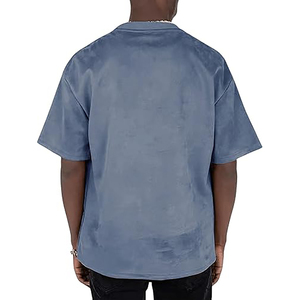 T-shirt de streetwear surdimensionné en coton 100% de haute qualité pour hommes T-shirt graphique court en toile avec impression de lettres personnalisées - Product Image 6