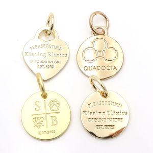 Etiqueta Circular Metálica Pequeña Personalizada con Logotipo, 15 mm, Recubrimiento Dorado, Aleación de Zinc, Colgante Redondo para Bolso, Llavero - Product Image 5