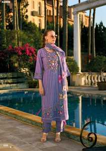 El último diseñador de hilo de bordado de algodón puro trabajo Kurti Set por Fab Zone Indian & Pakistani Clothing - Product Image 5