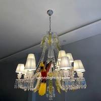 Lustre Bakarat en cristal, luminaire décoratif en forme de perroquet pour club-house et hall