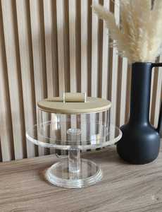 Caja de regalo acrílica decorativa moderna con tapa de carcasa de fregona Logotipo grabado personalizado para juegos de regalo corporativos y festivos - Product Image 3