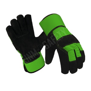 Guantes de Trabajo de Cuero Vacuno Canadiense con Protección para los Nudillos y Puño Reforzado con Goma, Equipo de Protección de Seguridad - Product Image 6