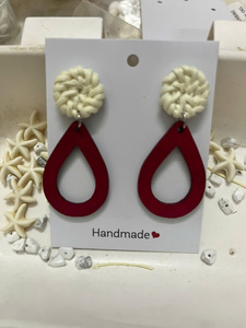 Pendientes elegantes de ratán para trajes bohemios Pendientes ligeros de ratán que combinan con vestidos Aspectos casuales y ropa de playa - Product Image 3