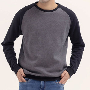 Sudaderas de Moda Lisas Teñidas de Alta Calidad al por Mayor, Cuello Redondo Vintage Negro, OEM - Product Image 4